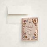 "Fall in Love" - Baby Shower Thank You Cards in Latte by Alethea and Ruth - Card with Envelope