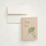 "Locally Grown Baby Shower" - Baby Shower Thank You Cards in Grapefruit by Reilly Kavanaugh - Card with Envelope