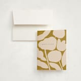 "Flora" - Baby Shower Thank You Cards in Mustard by Sierra Lee - Card with Envelope