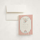 "Disney's Dumbo Come One Come All" - Baby Shower Thank You Cards in Pearl by Teju Reval - Card with Envelope