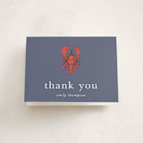 "My Lobster" - Baby Shower Thank You Cards in Denim by Wendy Taylor - Front