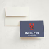 "My Lobster" - Baby Shower Thank You Cards in Denim by Wendy Taylor - Card with Envelope