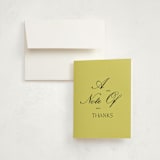 "Georgia" - Baby Shower Thank You Cards in Wasabi by Rachel Cassel - Card with Envelope