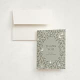 "Meadow Friends" - Baby Shower Thank You Cards in Mint by Melissa Johnson - Card with Envelope