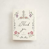 "RabbitAndFlowers" - Baby Shower Thank You Cards in Icing by samovilka - Front