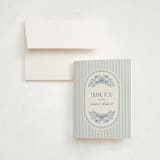 "Handkerchief" - Baby Shower Thank You Cards in Cornflower by Laura Hankins - Card with Envelope