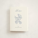 "Baby pram" - Baby Shower Thank You Cards in Navy by Huefete - Front