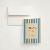 "Elegant stripes" - Baby Shower Thank You Cards in Azure by motifmyway - Card with Envelope