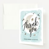 "Moonlit" - Baby Shower Thank You Cards in Sky by Alethea and Ruth - Front