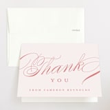 "Classique" - Baby Shower Thank You Cards in Peony by Carolyn MacLaren - Front