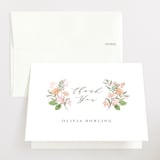 "Cascading Shower" - Baby Shower Thank You Cards in Sage by Jennifer Wick - Front