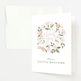 "Freshly cut flowers" - Baby Shower Thank You Cards in Dusty Rose by Jennifer Wick - Front