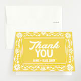 "Pretty Picado" - Baby Shower Thank You Cards in Marigold by Jessie Steury - Front