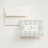 "Charming" - Baby Shower Thank You Cards in Sky by Lea Delaveris - Card with Envelope