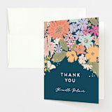"Seedlings" - Baby Shower Thank You Cards in Navy by Jennifer Wick - Front