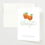 "Two Little Cute" - Baby Shower Thank You Cards in Pumpkin by Itsy Belle Studio - Front