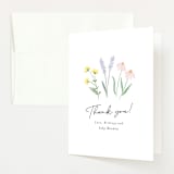"She's a Wildflower" - Baby Shower Thank You Cards in Pastel by Itsy Belle Studio - Front