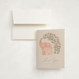 "Elephant Garden" - Baby Shower Thank You Cards in Snapdragon by Joanna Griffin - Card with Envelope