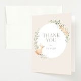 "Woodland" - Baby Shower Thank You Cards in Greige by Itsy Belle Studio - Front