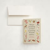 "Baby-Q" - Baby Shower Thank You Cards in Ketchup by Jamie Alexander - Card with Envelope