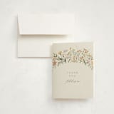 "Meadow flowers" - Baby Shower Thank You Cards in Vanilla by Jennifer Wick - Card with Envelope