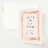 "Painted Frame" - Baby Shower Thank You Cards in Peony by Erica Krystek - Front