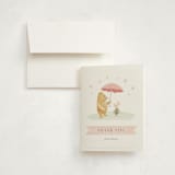 "Disney's Pooh and Piglet" - Baby Shower Thank You Cards in Blush by Katherine Moynagh - Card with Envelope
