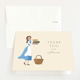 "Disney's Belle's books" - Baby Shower Thank You Cards in Hicory by Jennifer Wick - Front