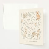 "Vintage woodland" - Baby Shower Thank You Cards in Ginger by Creo Study - Front