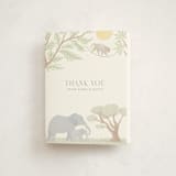 "Lovely jungle" - Baby Shower Thank You Cards in Sage by Sabrin Deirani - Front