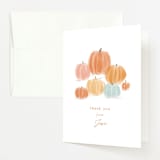 "Autumn Pumpkins" - Baby Shower Thank You Cards in Pumpkin by Rebecca Durflinger - Front