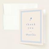 "Classic Start" - Baby Shower Thank You Cards in Powder Blue by Carolyn MacLaren - Front