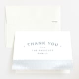 "A cute stripe" - Baby Shower Thank You Cards in Sky by Lea Delaveris - Front