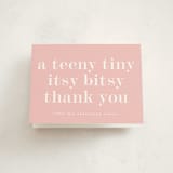 "itsy" - Baby Shower Thank You Cards in Sweet Pink by Sara Hicks Malone - Front