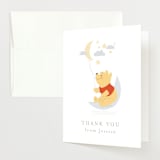 "Disney's Winnie The Pooh Night Sky" - Baby Shower Thank You Cards in Cloud by Angela Thompson - Front