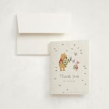 "Disney's Winnie the Pooh In Bloom" - Baby Shower Thank You Cards in Spring by Townsend Majors - Card with Envelope