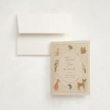 "Woodland storybook" - Baby Shower Thank You Cards in Ecru by Creo Study - Card with Envelope