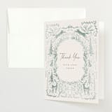 "The Story Begins" - Baby Shower Thank You Cards in Sage by Petra Kern - Front