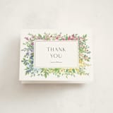 "flower garden" - Baby Shower Thank You Cards in Cotton by Susan Moyal - Front