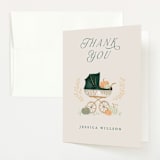 "Pumpkin Stroller" - Baby Shower Thank You Cards in Pumpkin by Petra Kern - Front