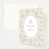 "autumn toile" - Baby Shower Thank You Cards in Acorn by Rebecca Durflinger - Front