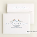 "Ribbon Garden" - Baby Shower Thank You Cards in Blueberry by Elly - FREE Recipient Addressing