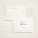 "Vintage Bow" - Baby Shower Thank You Cards in Baby Blues by Lehan Veenker - FREE Recipient Addressing