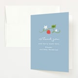 "Berry Sweet" - Baby Shower Thank You Cards in Blueberry by Hudson meet Rose - Front
