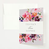 "Blooms" - Baby Shower Thank You Cards in Rose by Lori Wemple - Front