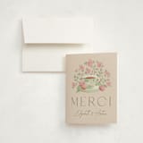 "A Baby Is Brewing" - Baby Shower Thank You Cards in Framboise by Jamie Alexander - Card with Envelope