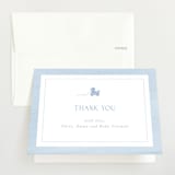 "Simply Classic" - Baby Shower Thank You Cards in Sky by Melinda Denison - Front