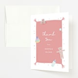 "Baby Blanket" - Baby Shower Thank You Cards in Rosy Cheeks by Carolyn MacLaren - Front
