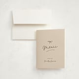 "Oh Bebe" - Baby Shower Thank You Cards in Blush by Ashley Iwafuchi - Card with Envelope