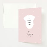 "Little Sibling" - Baby Shower Thank You Cards in Cotton Candy by Lea Delaveris - Front